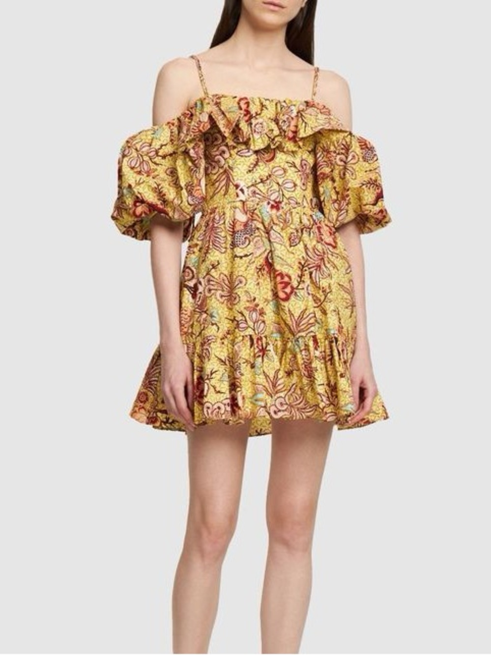 Ulla Johnson Lila Floral Off Shoulder Mini Dress Size 0